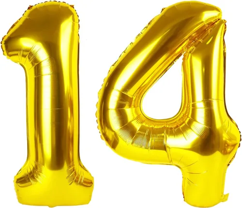 Vista 114 de Globos con números de 40 pulgadas, color negro, para decoraciones de cumpleaños de 10 a 100 años Jumbo 40In & Vibrant Color, With Hanging Holes