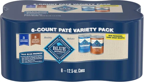 Vista 14 de Blue Buffalo Homestyle Recipe - Paquete variado de paté de comida húmeda para perros, cena de pollo y cena de carne de res con verduras de jardín