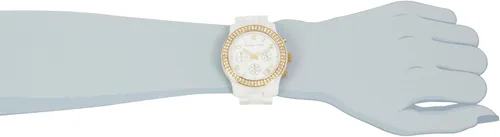Vista 2 de Michael Kors MK5237 - Reloj de cerámica blanca para mujer, color dorado