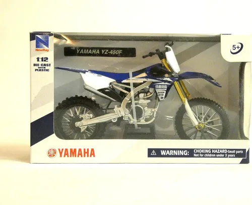 Vista 5 de New-Ray Motocicleta Yamaha YZF 450 2017 Miniatura Escala 1/12°, 57983, Multicolor