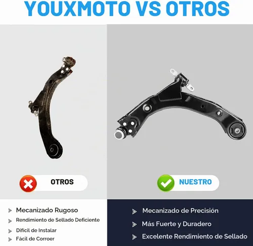 Vista 5 de Kit de suspensión de brazos de control inferiores delanteros para Chevy Cobalt 2005-2010, HHR 2006-2011, apto para Pontiac G5 2007-2009, Pursuit