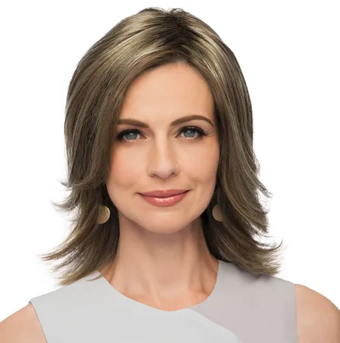Vista 4 de Top Perfect Hair Topper Color GL 33-130 SANGRIA - Pelucas Gabor de 10 pulgadas de largo clip en Flexlite sintético oculta el cabello adelgazante