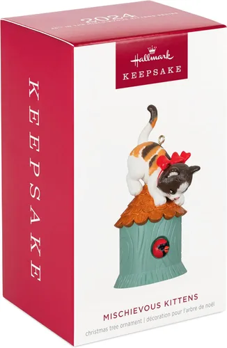 Vista 3 de Hallmark Keepsake Adorno de Navidad 2024, gatitos traviesos, regalos para amantes de los animales