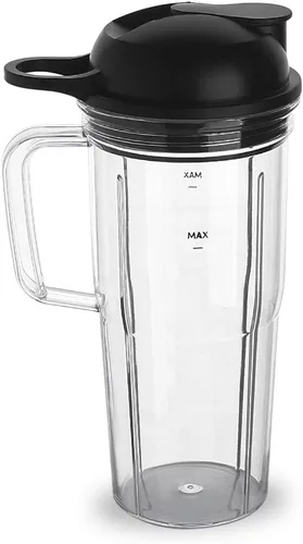 Vista 10 de Vaso de piezas de repuesto con tapa para llevar, compatible con NutriBullet Blender Combo NutriBullet Pro 1000 y NutriBullet Select 2.0 (18 onzas)