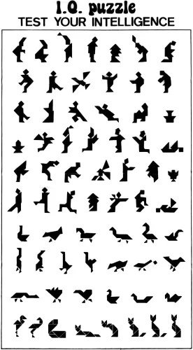 Vista 4 de Tangramas de plástico pequeños, juego de 12
