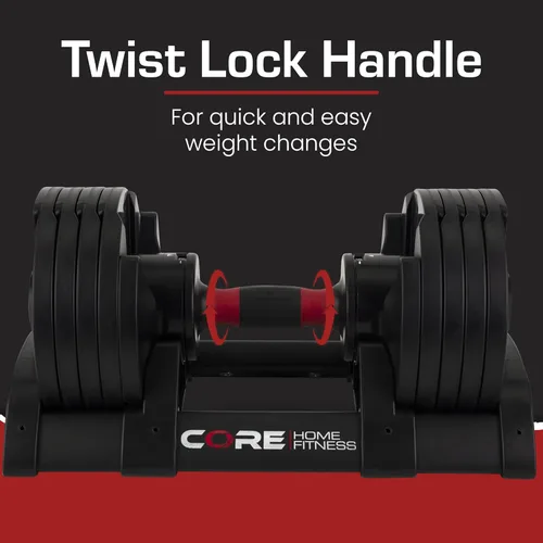 Vista 3 de Core Fitness® Adjustable Dumbbell Weight Set by Affordable Dumbbells