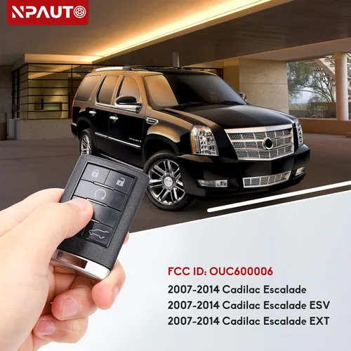 Vista 3 de NPAUTO Llavero compatible con Caddilac Escalade ESV EXT 2007 2008 2009 2010 2012 2013 2014 - Repuesto de repuesto para llave de automóvil sin llave