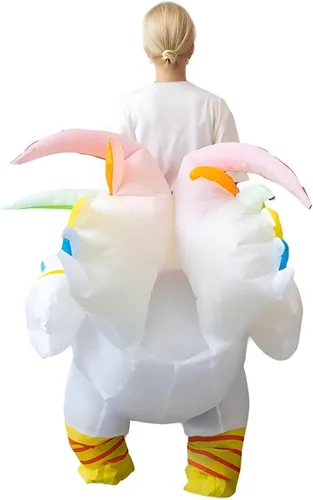 Vista 4 de Luxanna Disfraz inflable para adultos, Navidad, Halloween, fiesta, cosplay, traje de hombre y mujer, disfraz divertido de cuerpo completo