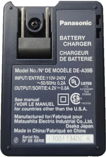 Vista 2 de Cargador de batería original DE-A39/DE-A40 compatible con Panasonic CGA-S008A/DMW-BCE10/VW-VBJ10 para cámara
