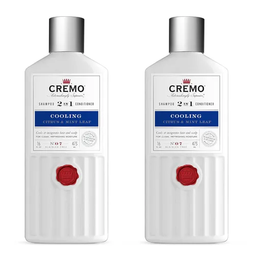 Vista 8 de Cremo Bourbon & Oak Barber Grade Champú y acondicionador 2 en 1, 16 onzas líquidas (paquete de 2) - Una sofisticada mezcla de especias