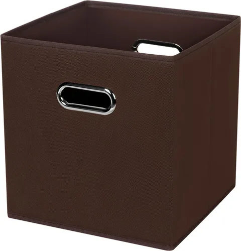 Vista 29 de Cubos de almacenamiento plegables negros, caja de almacenamiento de tela, cestas organizadoras con asas dobles para organizador del hogar (negro)
