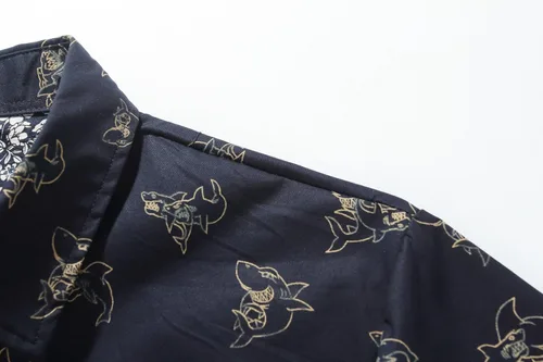 Vista 3 de SSLR Camisas casuales de manga corta con botones para hombre