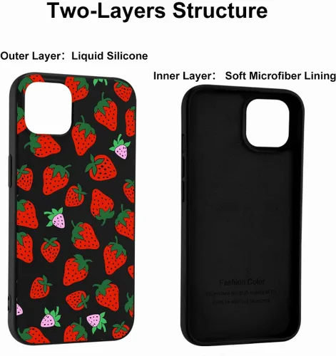 Vista 6 de JOYLAND Funda de silicona líquida compatible con iPhone 13, funda de protección suave a prueba de golpes, soporte de carga inalámbrica