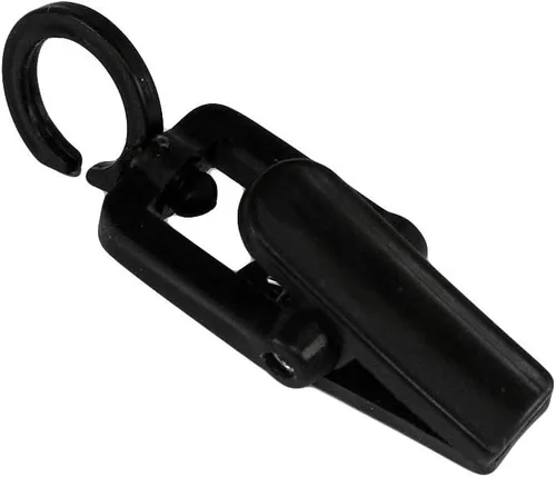 Vista 2 de 100 ganchos para ropa sucia clips de ropa pin de plástico pantalla al por menor - negro