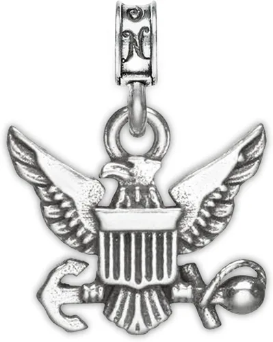 Vista 35 de .925 Sterling Sliver Charm Marina de los Estados Unidos USN NAF