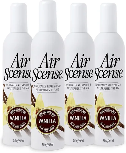 Vista 12 de Air Scense Ambientador desodorante en aerosol para baño y hogar, aceites esenciales, variedad natural (naranja, lavanda, lima y vainilla), 7 onzas