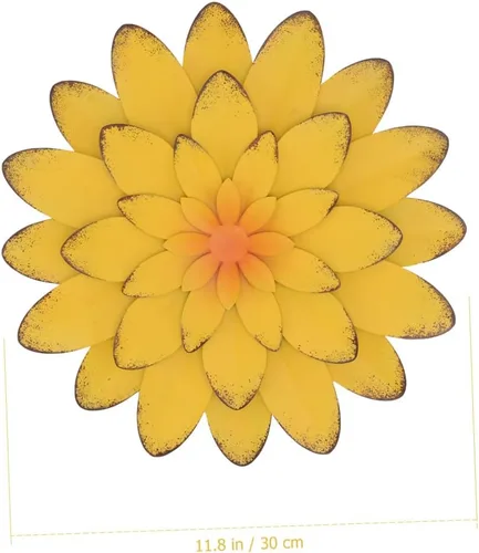 Vista 2 de GANAZONO Decoración de pared con colgante de flor nórdica, hecho a mano, resistente, cómodo, arte de pared para interiores