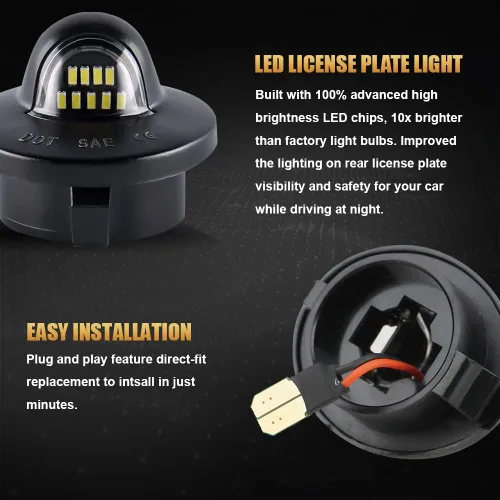 Vista 7 de D-Lumina Conjunto de luces LED para matrícula compatible con camioneta F150 F250 F350 F450 F550 Superduty Ranger Explorer Bronco Excursion