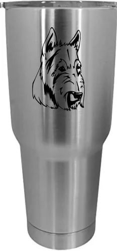 Vista 390 de Cairn Terrier - Vaso grabado con temática de perro, 30 onzas