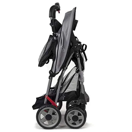 Vista 5 de Kolcraft Nube Plus Asiento ligero carriola con sistema de seguridad de 5 y multi-positon reclinable, Slate