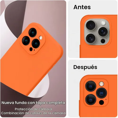 Vista 3 de FireNova Funda diseñada para iPhone 15 Pro Max, funda de teléfono de silicona mejorada [protección de cámara] con [2 protectores de pantalla], forro