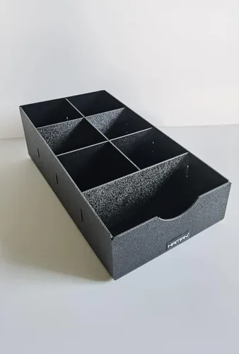 Vista 4 de HAITIAN Portavasos de papel 0.157 in espesor ABS Material Color Negro (7 compartimentos)