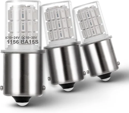 Vista 9 de Heifymi Bombilla BA15D 1142 de 12 voltios, blanco cálido, 2700K, 3W, 1004, 1076, 1130, 1176, LED, AC/DC, 12-24V, repuesto de bajo voltaje para luz