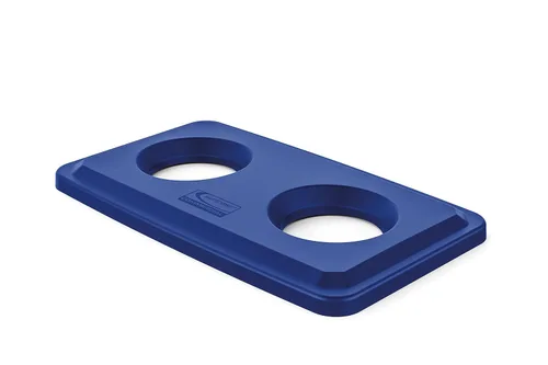 Vista 8 de Suncast Commercial Tapa de resina con tapa doble abatible para botes de basura delgados de 23 galones, diseño a presión para una fácil eliminación