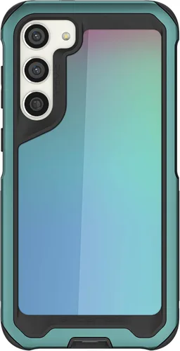 Vista 47 de Ghostek Atomic - Funda delgada para Galaxy Z Flip 4, parte trasera de aramida con parachoques de aluminio rojo, funda protectora de doble capa a