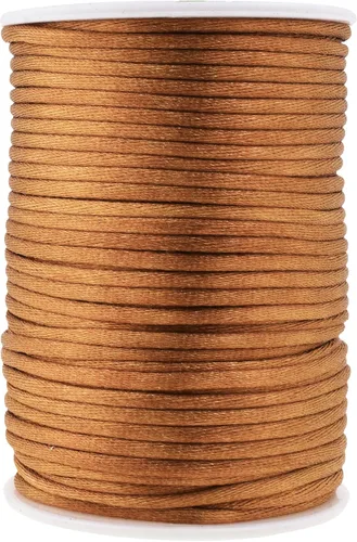 Vista 96 de Mandala Crafts Cordón de satén de cola de rattail de 0.02 in para nudos chinos de macramé