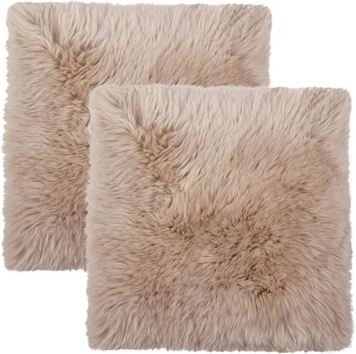Vista 20 de Juego de 4, funda de piel de oveja natural con respaldo antideslizante 100% lana de oveja auténtica de Nueva Zelanda para asiento de automóvil