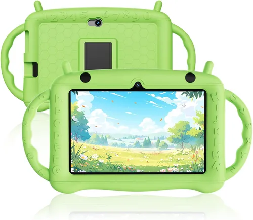 Vista 9 de Tableta para niños de 7 pulgadas, tableta para niños de 3 a 7 años, tableta de aprendizaje educativo Android 12, 2 GB de RAM+32 GB de ROM, control