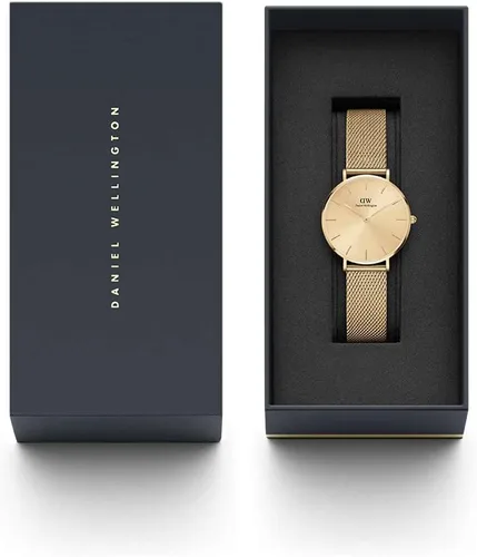 Vista 3 de Daniel Wellington Reloj Petite Evergold, pulsera de malla dorada