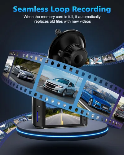 Vista 6 de SUVCON Dash Cam delantera y trasera 2K, negro