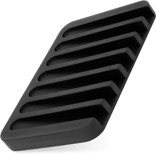 Vista 5 de Anwenk - Jabonera de silicona flexible para ducha, baño/cocina/encimera, mantiene las barras de jabón limpias en seco, fácil limpieza, color negro