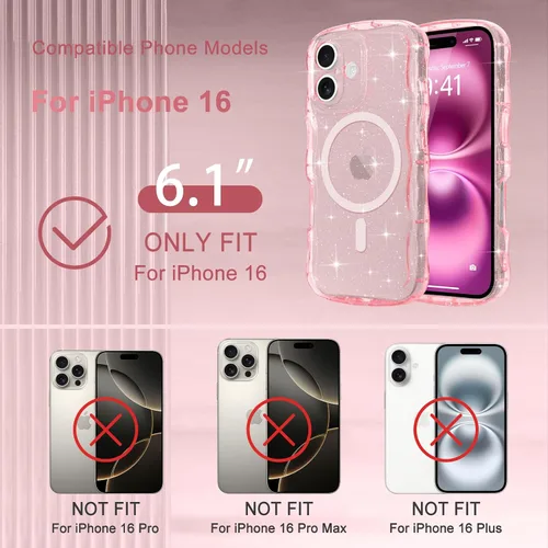 Vista 264 de Pepmune Funda magnética para iPhone 17 Pro Max, color rosa