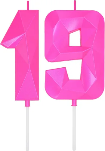 Vista 305 de DERVENTA Vela Grande de Cumpleaños Número 3D Verde Luminoso de 3.7 Pulgadas Celebración de Fiesta Aniversario Decoración Adorno para Pastel 1 Pieza