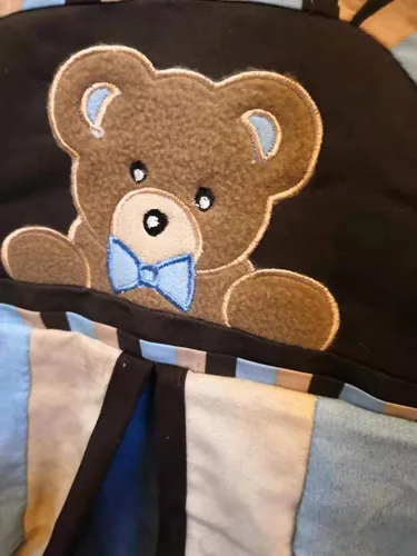 Vista 4 de Apilador de pañales para cuna de bebé niño pequeño oso organizador de pañales bolsa colgante