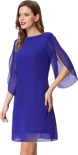 Vista 6 de GRACE KARIN - Vestido para cóctel de gasa para mujer, vestido de fiesta para invitada de boda 2023