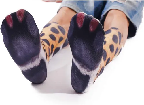 Vista 5 de Regalos de San Valentín para él, ella, hombres y mujeres, divertidos calcetines con patas de animales, calcetines novedosos en 3D locos con patas
