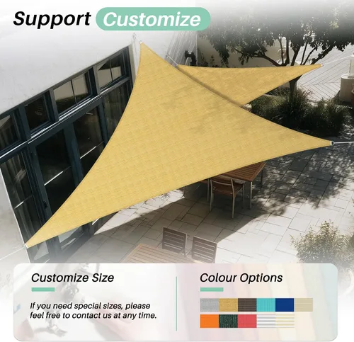 Vista 63 de SunnyRoyal Toldo parasol triangular de 8 x 8 x 8 pies con bloqueo UV, para patio, jardín, piscina (turquesa)