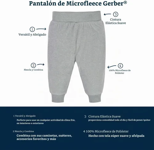 Vista 7 de Gerber Conjunto de 4 pantalones para bebé niña Floral