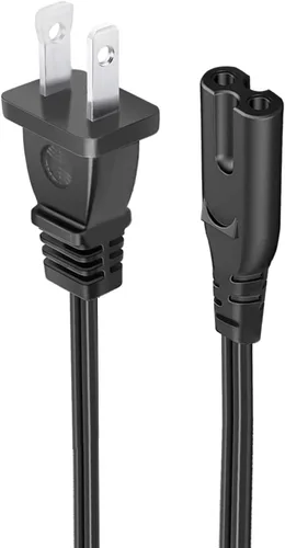 Vista 2 de Cable de alimentación de CA de 2 puntas de repuesto de 10 pies para reproductor de CD portátil Megatek CB-M25BT Boombox