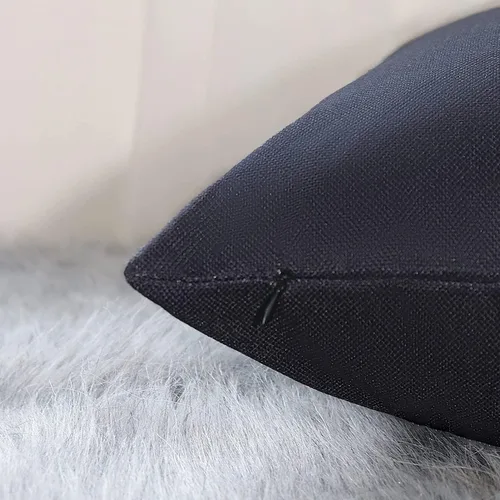 Vista 7 de Funda de almohada decorativa Anrkets con impresión a dos caras para amantes "Abraza esta almohada hasta que puedas abrazarme", de lino y algodón