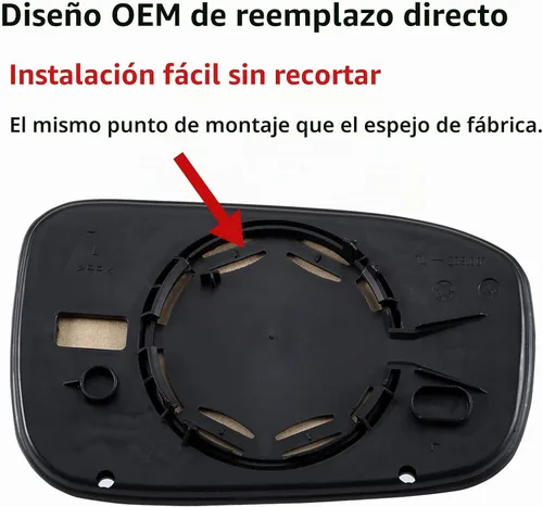 Vista 3 de Espejo lateral del conductor de repuesto para Honda Accord 2003, 2004, 2005, 2006, 2007, espejo retrovisor convexo, espejo retrovisor lateral