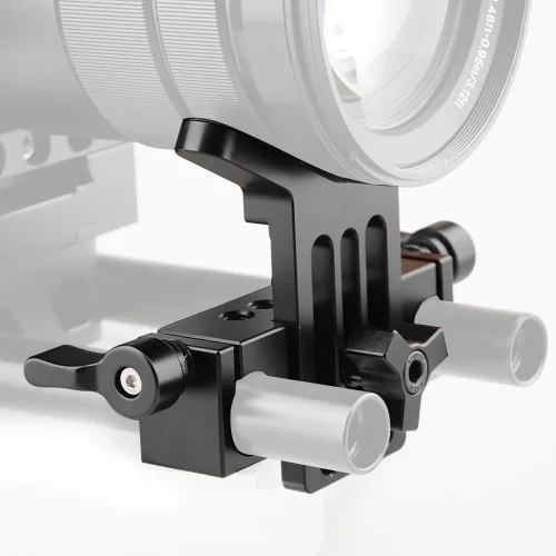 Vista 3 de CAMVATE Soporte de lente 0.591 in Rod Clamp Rail Block para DSLR Rig Rod Soporte Rail System - 1108