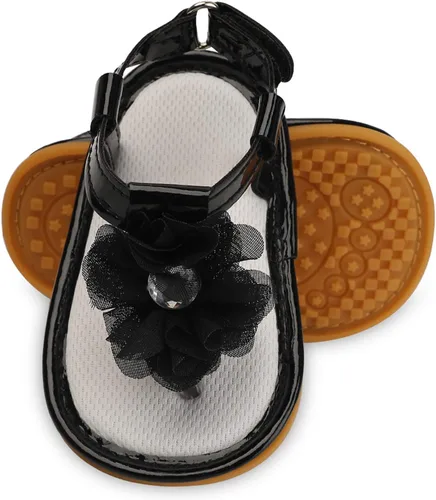 Vista 3 de AKINGIO Sandalias de goma suave para bebés y niñas y niños, suela suave de primera calidad para niños pequeños primeros caminantes al aire libre