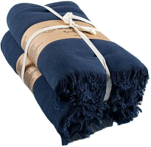 Vista 21 de Sand Cloud Toallas de baño turcas de 2 capas para baño, paquete de 2 Clásico - Gris