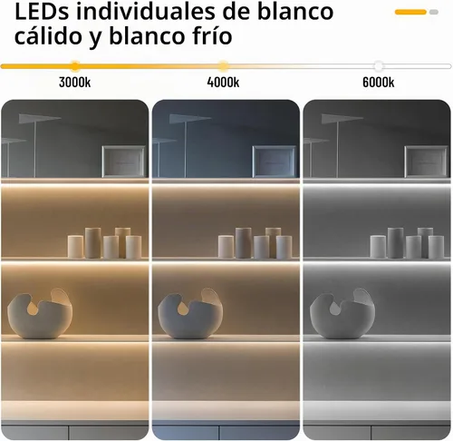 Vista 3 de CtrlCV COB - Tira de luz LED USB-C de 5 V, luz blanca, tira de luz COB de 6.56 pies, interruptor táctil ajustable brillante para decoración del 6000K