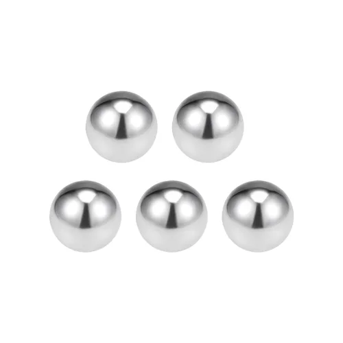 Vista 6 de uxcell Bolas de rodamiento de 0.551 in 304 bolas de precisión de acero inoxidable G100 5pcs